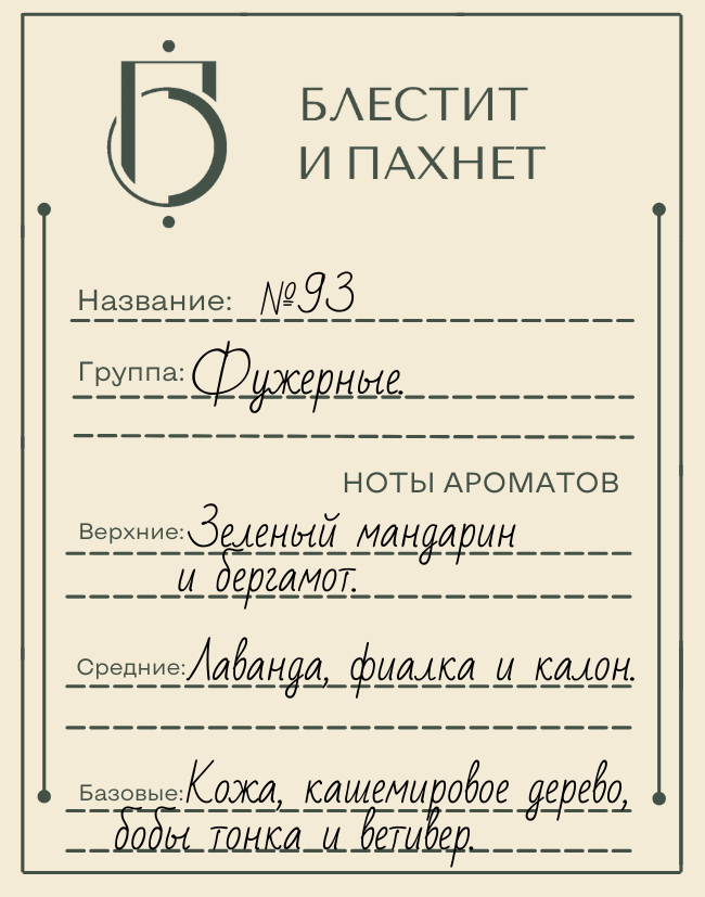 Авторский парфюм №93