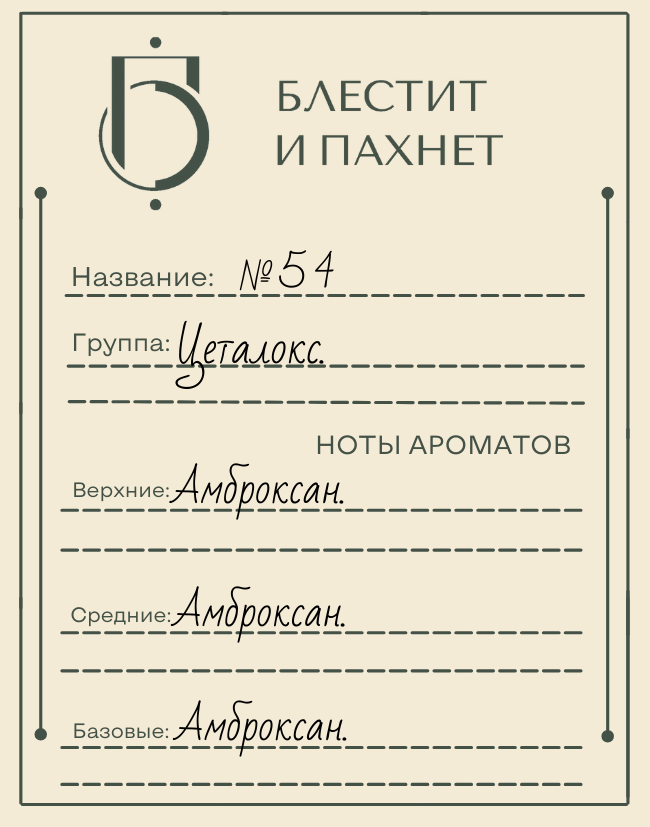 Авторский парфюм №54