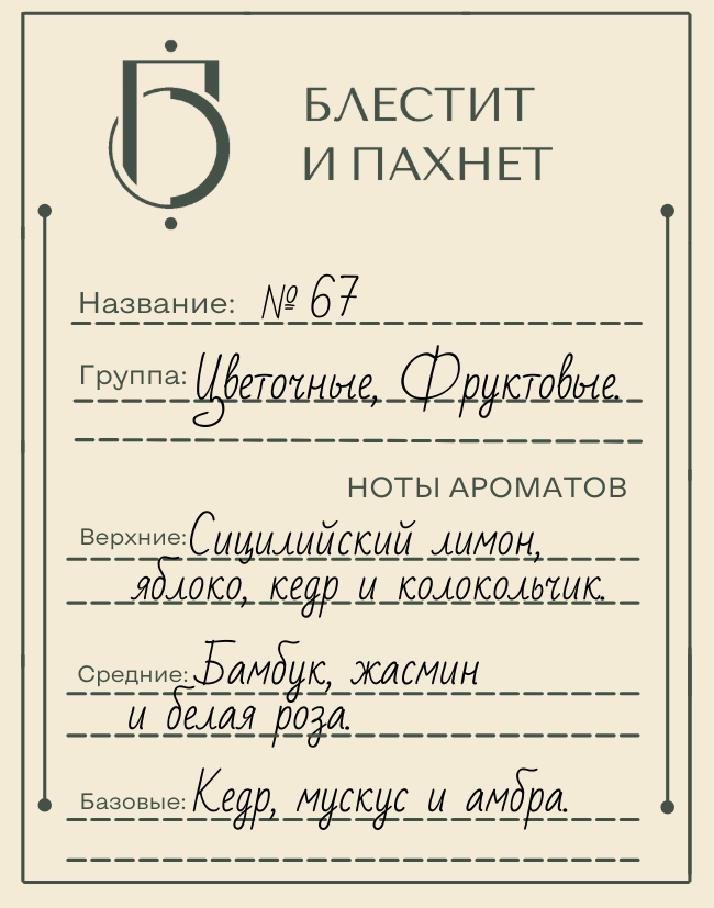 Авторский парфюм №67