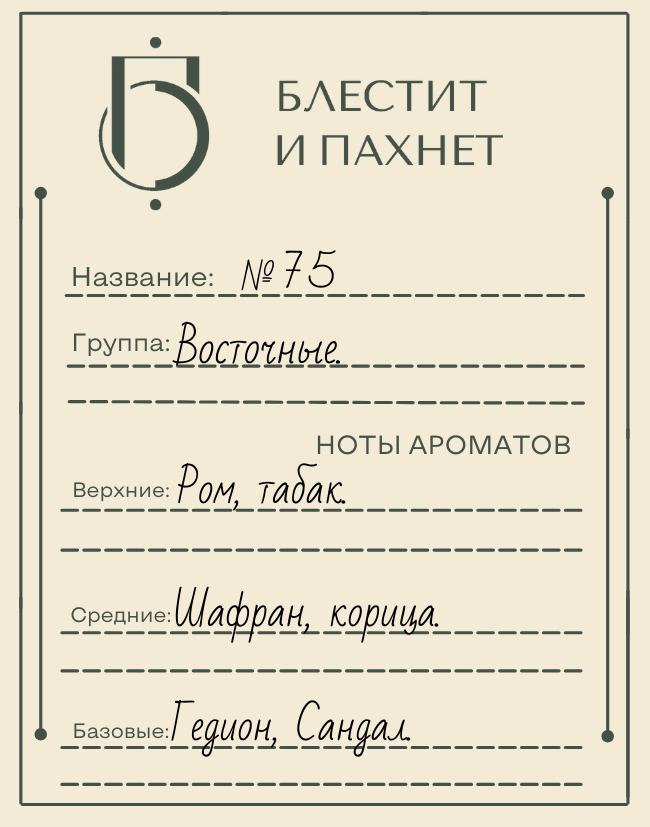 Авторский парфюм №75
