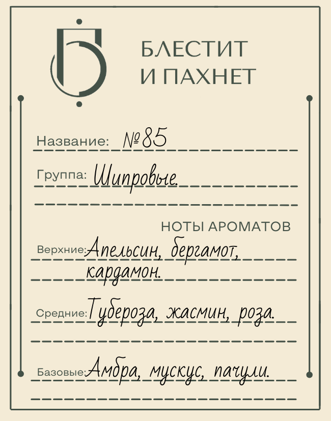 Авторский парфюм №85