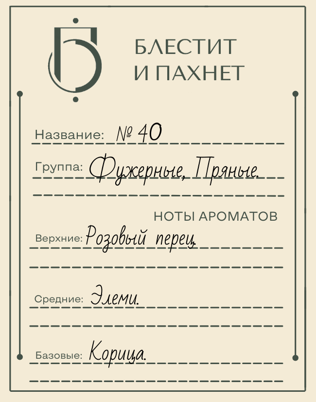 Авторский парфюм №40