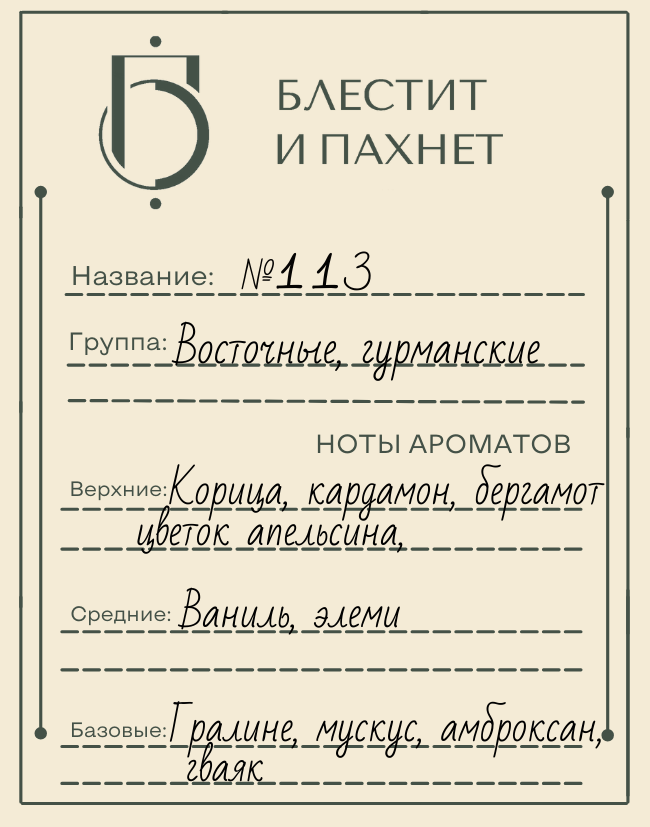 Авторский парфюм №113