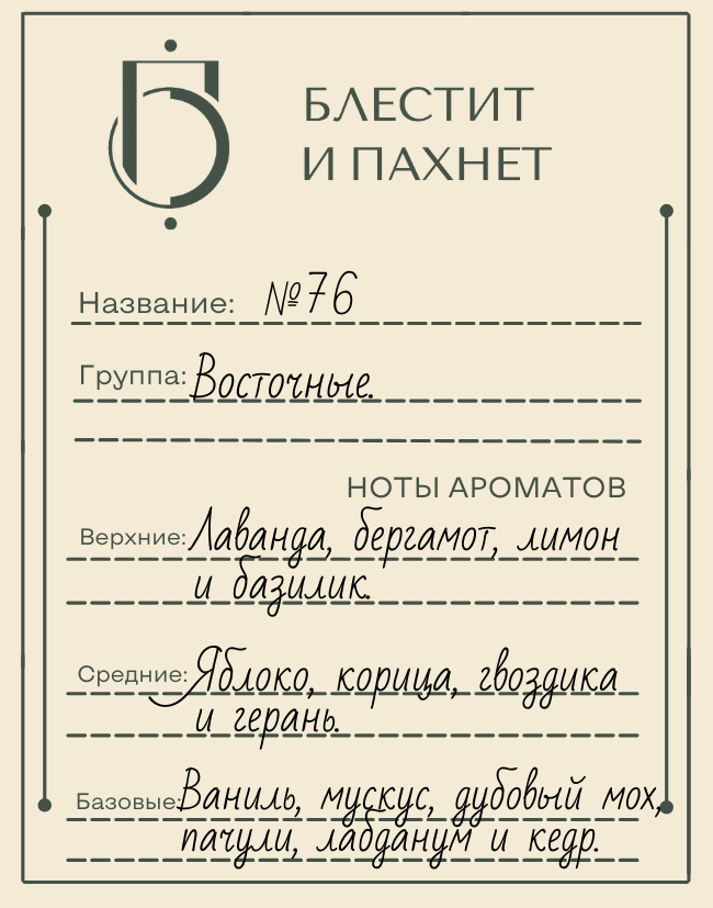 Авторский парфюм №76