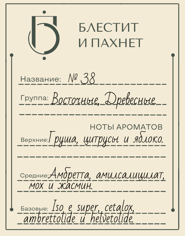 Авторский парфюм №38
