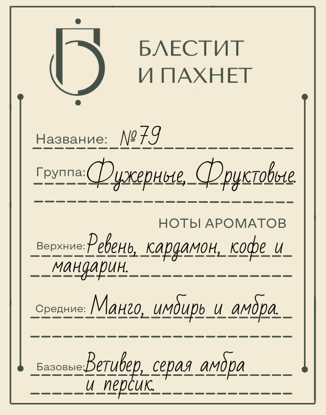 Авторский парфюм №79