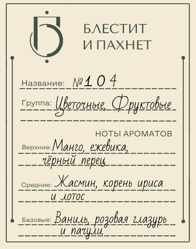 Авторский парфюм №104