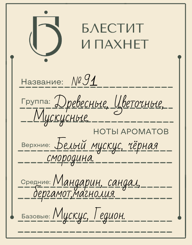 Авторский парфюм №91