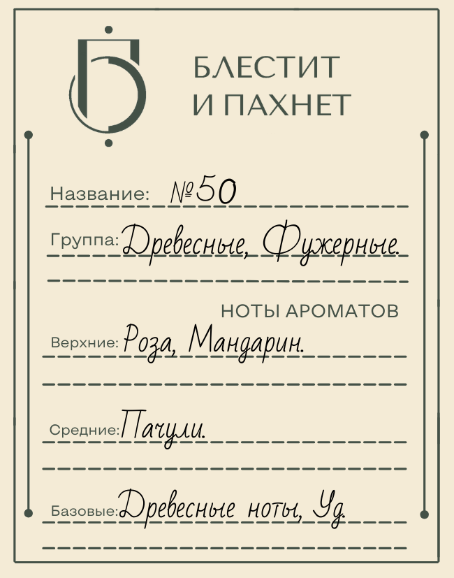 Авторский парфюм №50