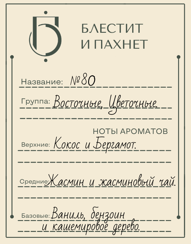 Авторский парфюм №80