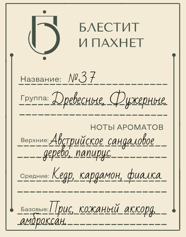 Авторский парфюм №37