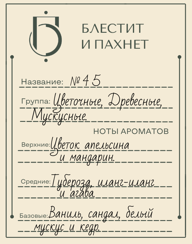 Авторский парфюм №45