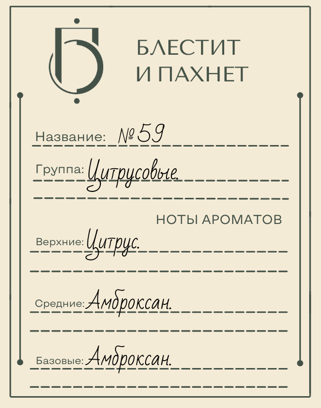 Авторский парфюм №59