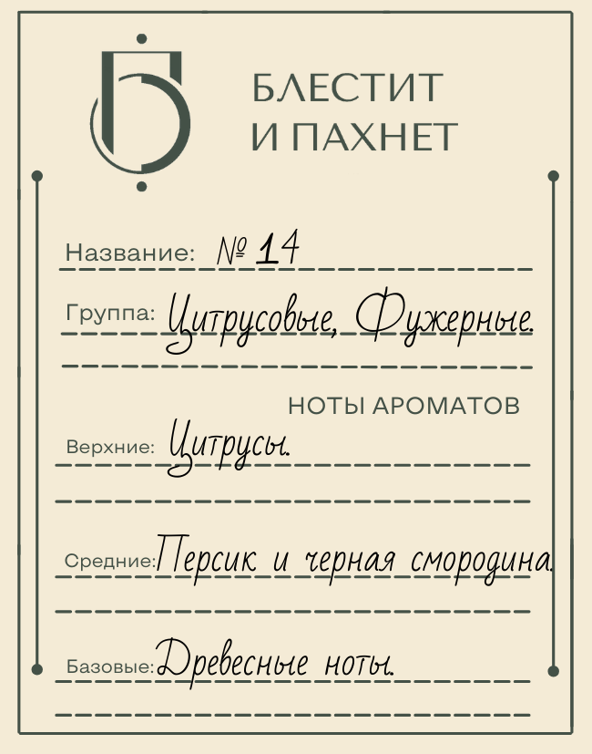 Авторский парфюм №14