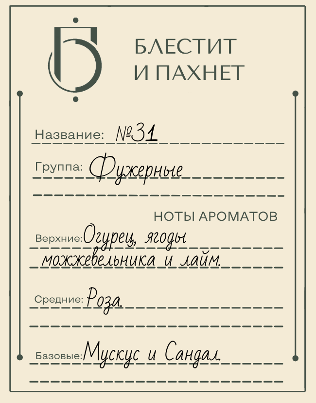 Авторский парфюм №31