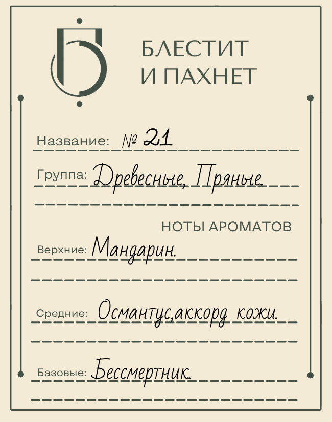 Авторский парфюм №21