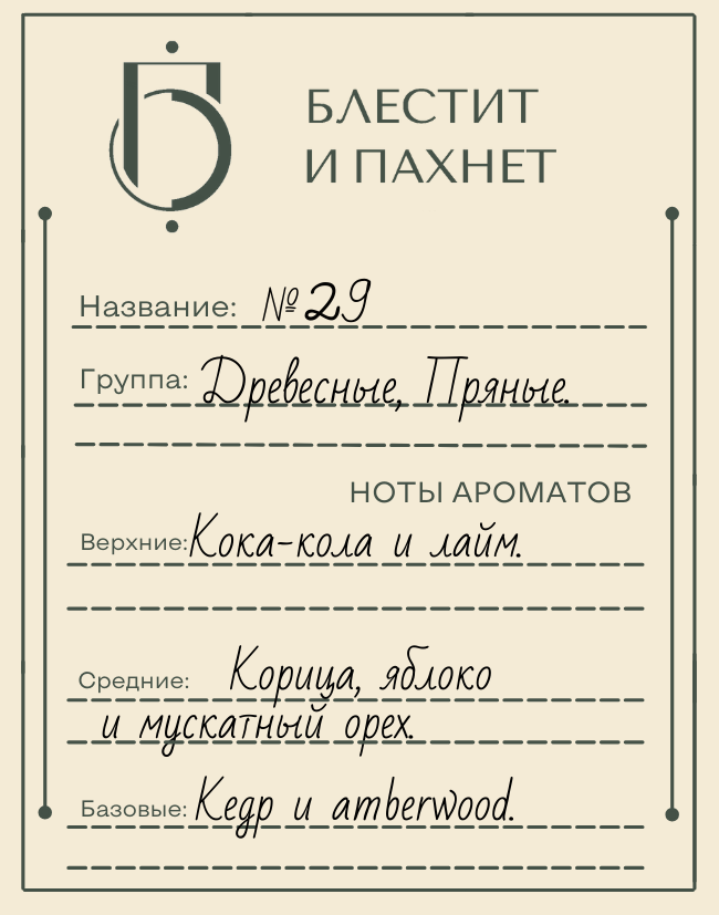 Авторский парфюм №29