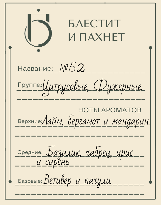 Авторский парфюм №52