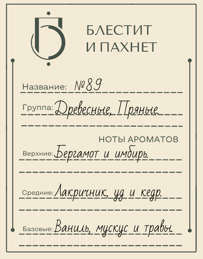 Авторский парфюм №89