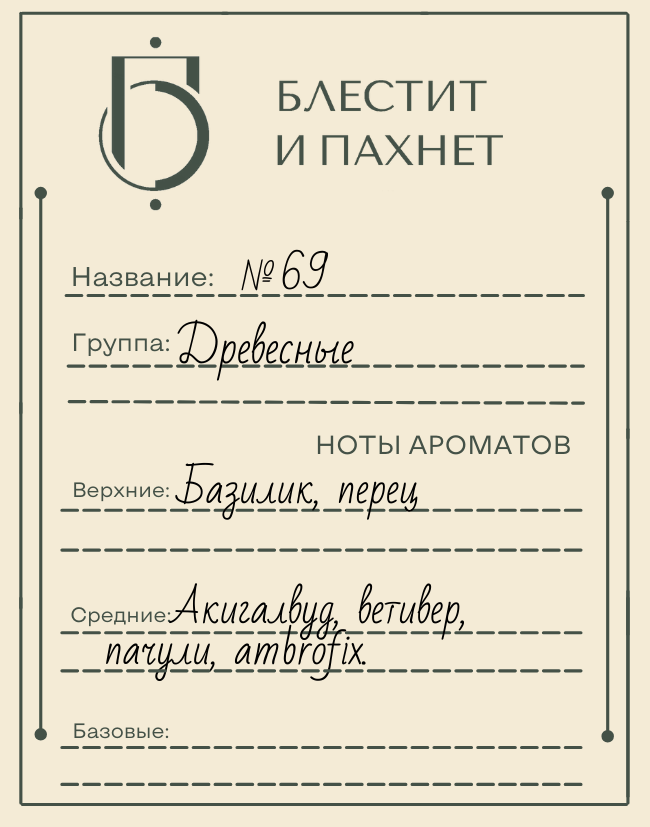 Авторский парфюм №69