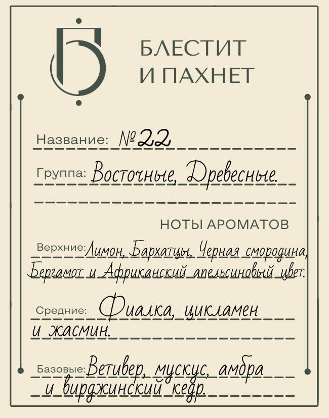 Авторский парфюм №22