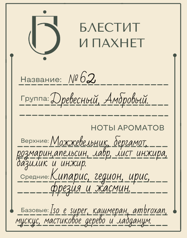 Авторский парфюм №62