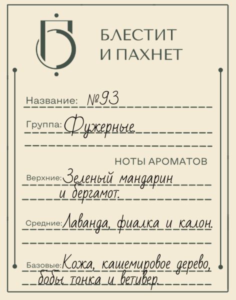 Авторский парфюм №93