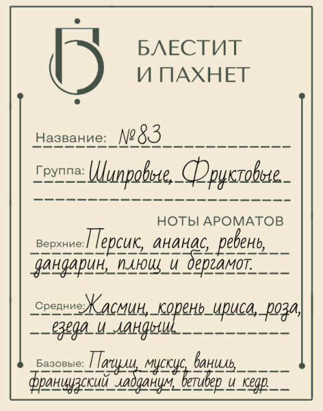 Авторский парфюм №83
