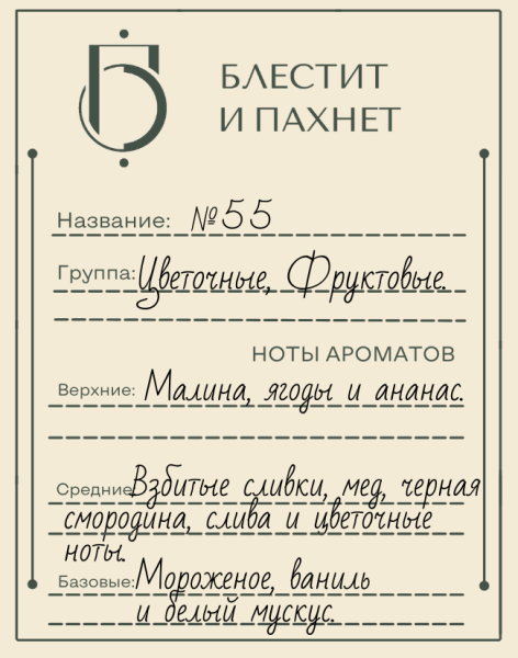 Авторский парфюм №55