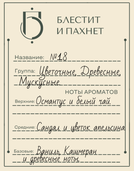 Авторский парфюм №18