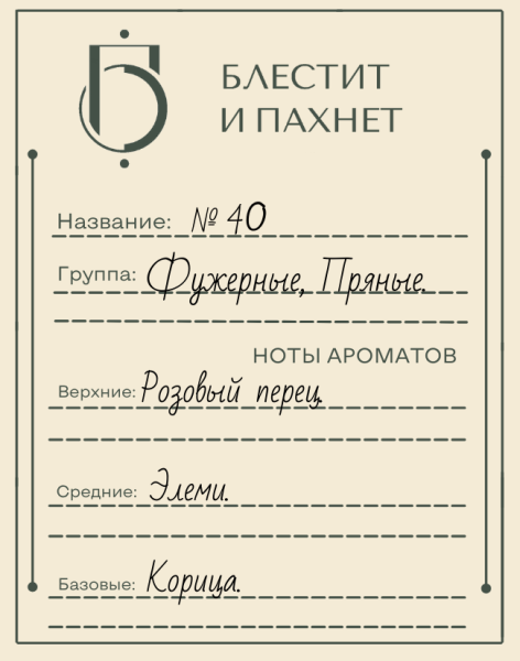 Авторский парфюм №40