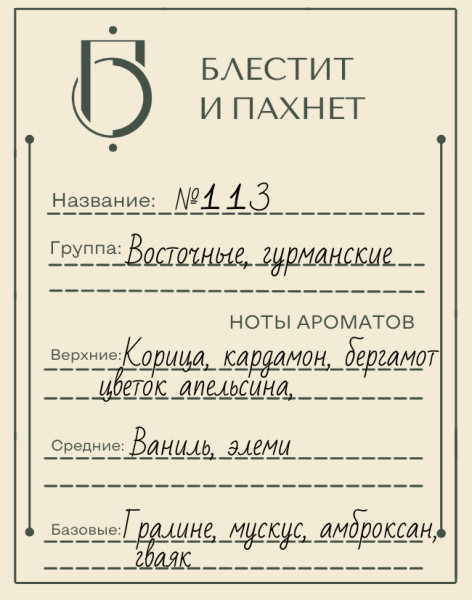 Авторский парфюм №113