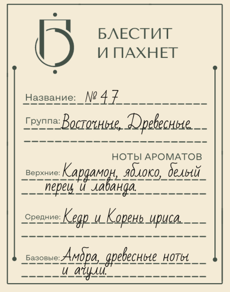 Авторский парфюм №47