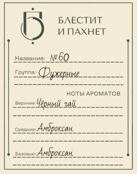 Авторский парфюм №60