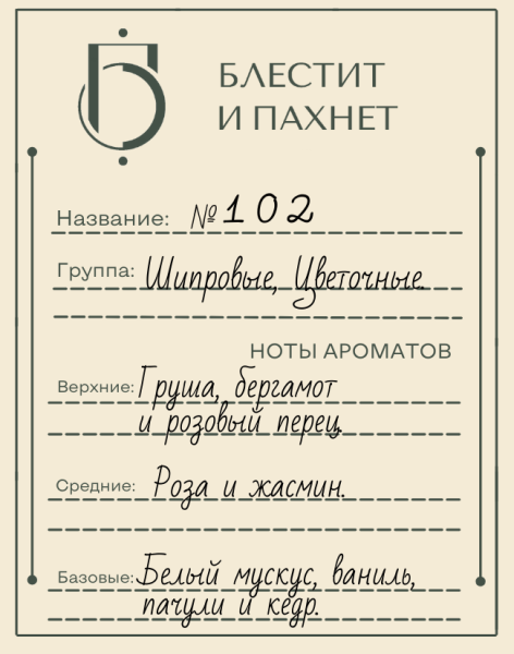 Авторский парфюм №102