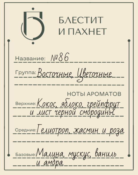 Авторский парфюм №86