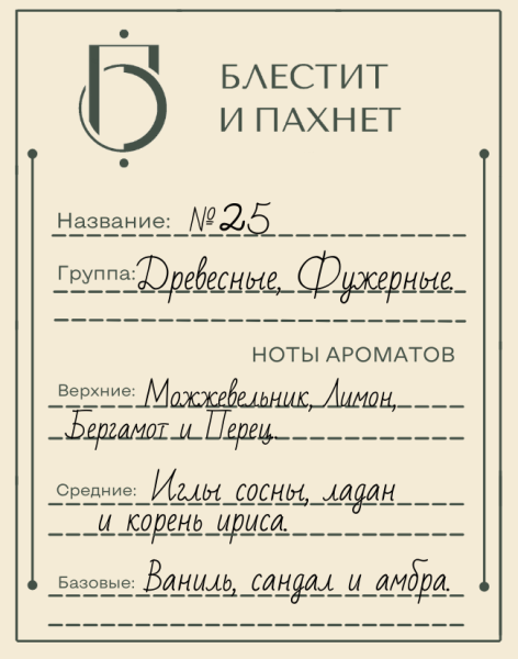 Авторский парфюм №25