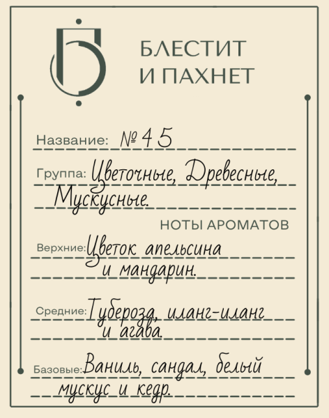 Авторский парфюм №45