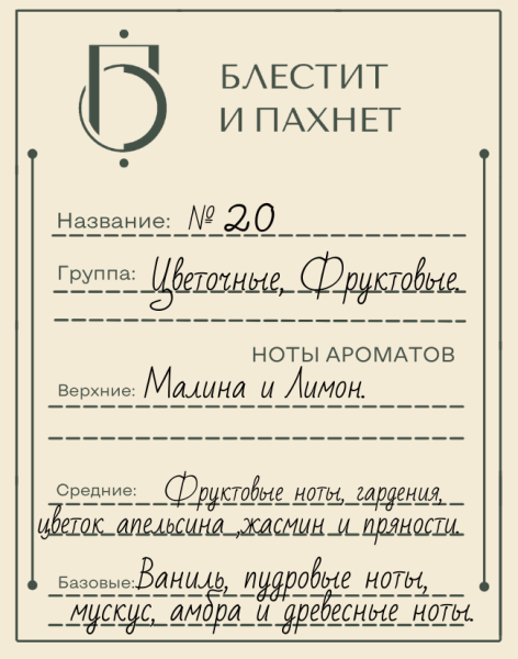 Авторский парфюм №20