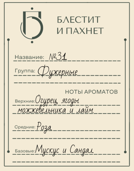 Авторский парфюм №31