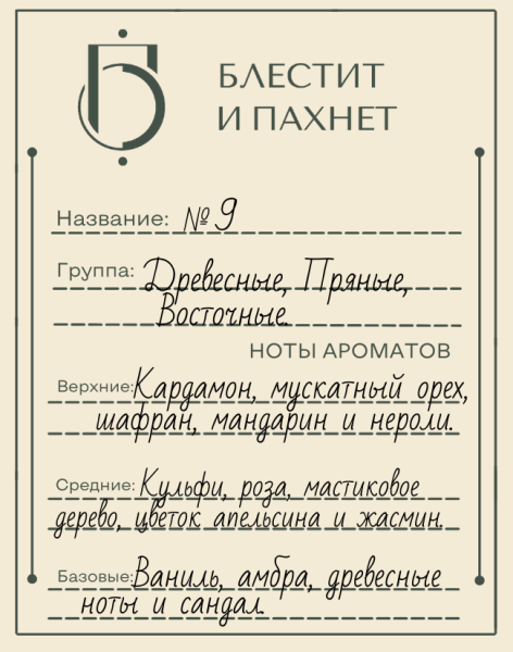 Авторский парфюм №9