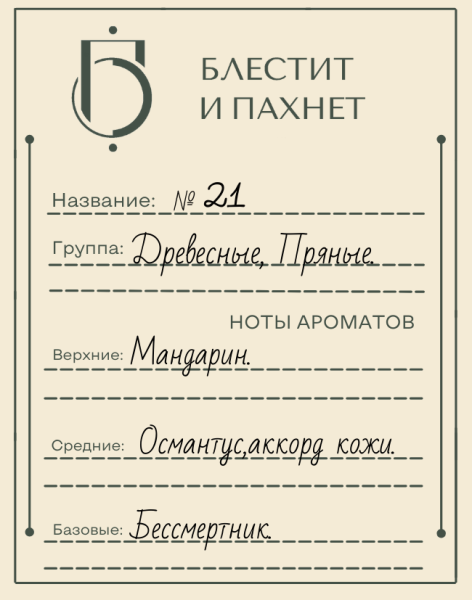 Авторский парфюм №21