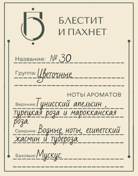 Авторский парфюм №30