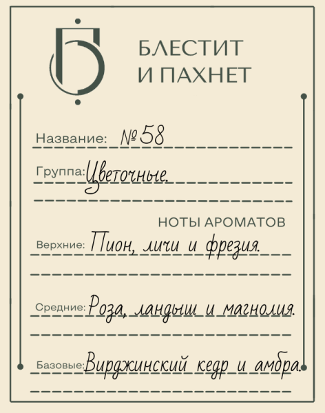 Авторский парфюм №58