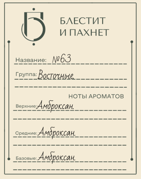 Авторский парфюм №63