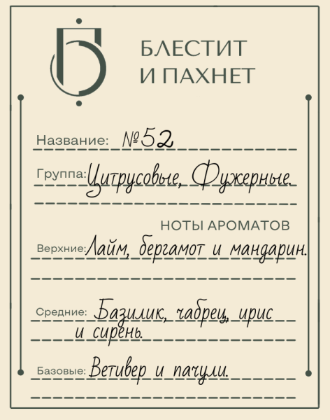 Авторский парфюм №52