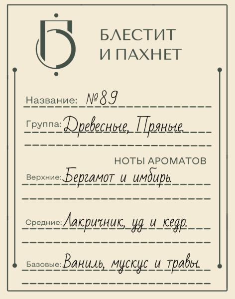 Авторский парфюм №89