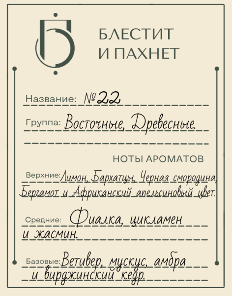 Авторский парфюм №22